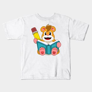 Hamster with Book & Pen Kids T-Shirt